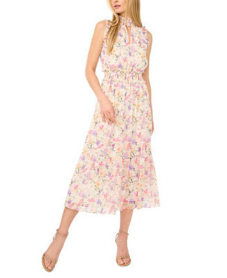Women's High-Neck Smocked Sleeveless Maxi Dress | Macy's