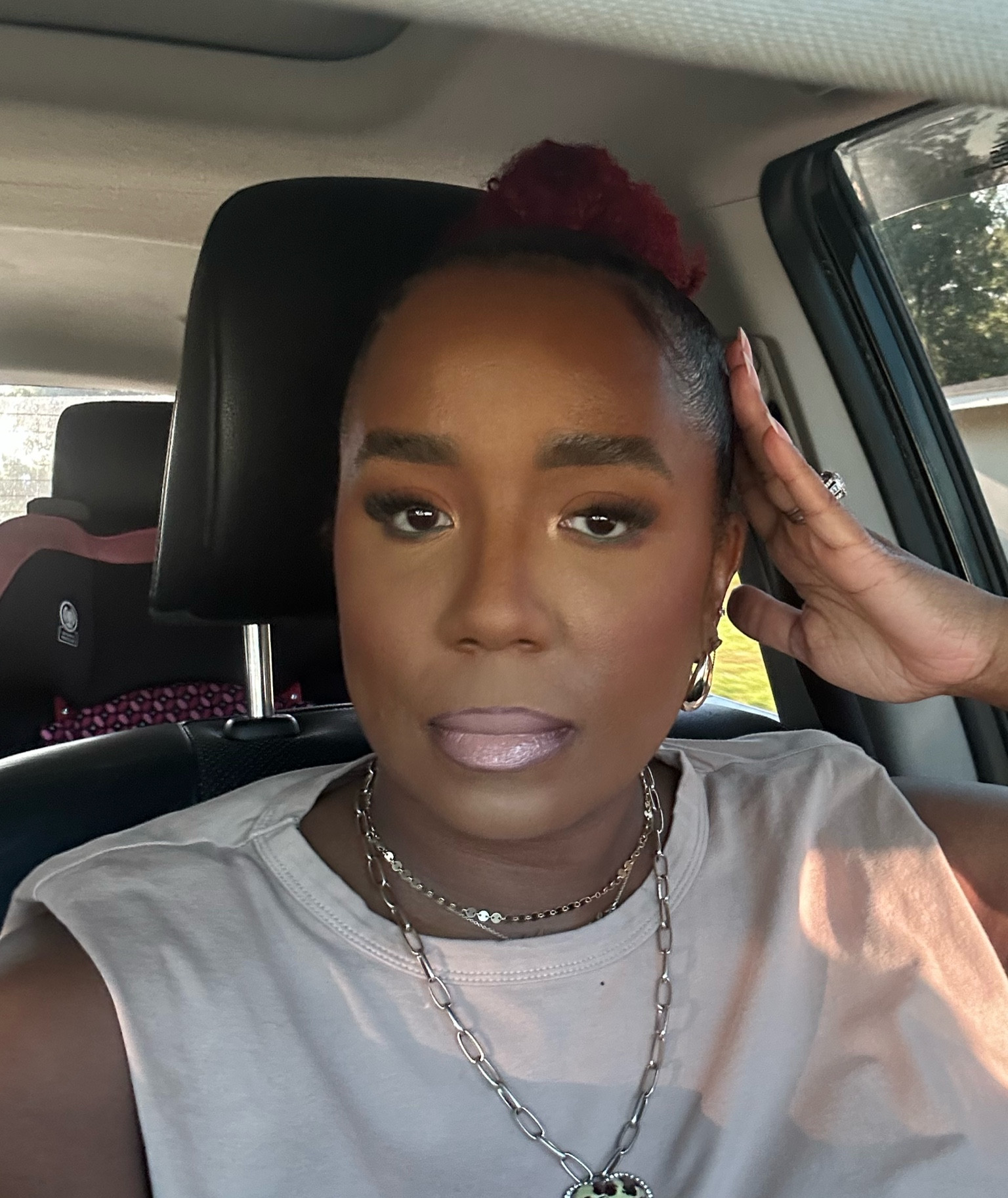 Perfect brown skin friendly glossy nude lip 