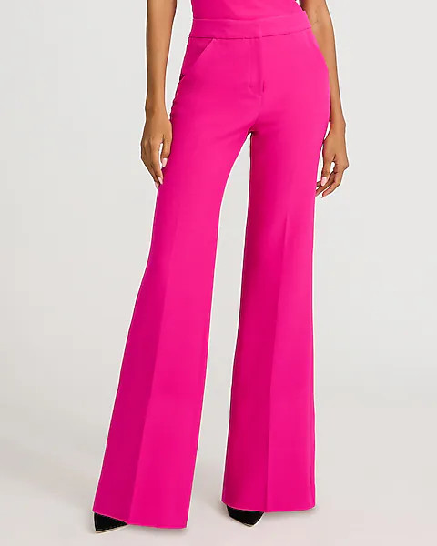 Editor Studio Stretch Twill High Waisted Flare Trouser | Express