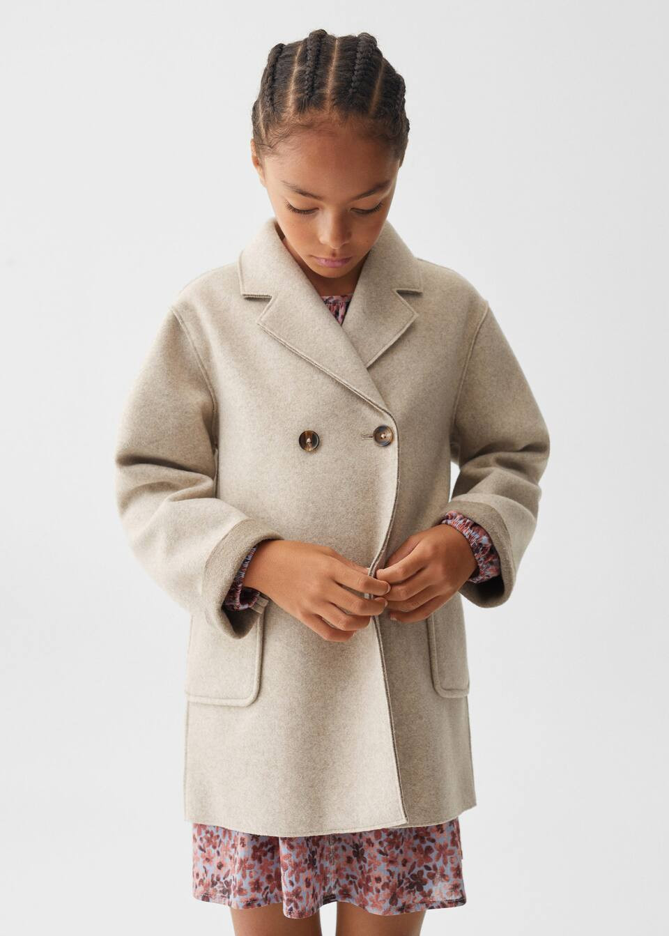 Zweireihiger mantel -  Mädchen | Mango Kids Deutschland | MANGO (DE)