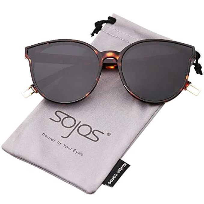 SOJOS Round Sunglasses for Women Mirrored Lens SJ2057 | Amazon (US)