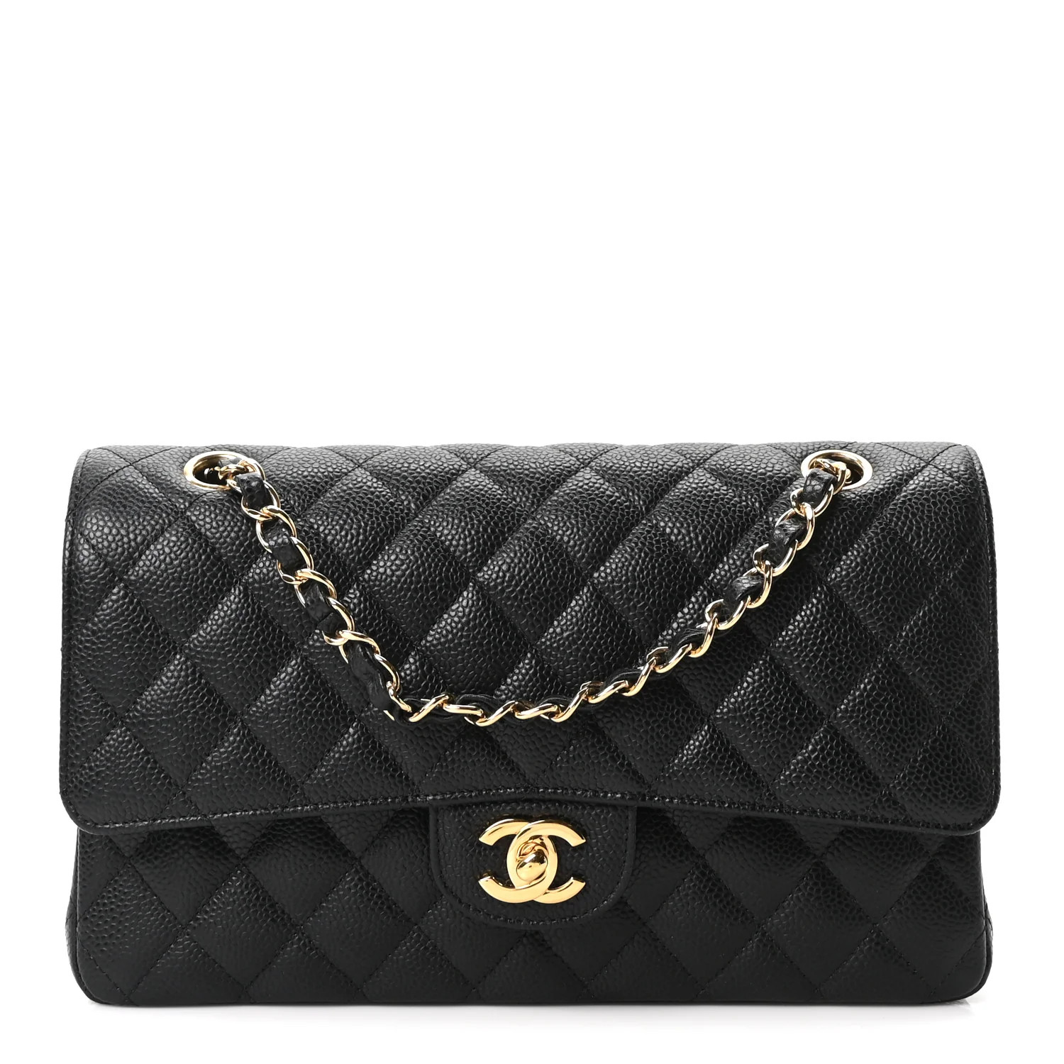 Chanel Caviar Quilted Medium Double Flap Black 1911694 | FASHIONPHILE (US)