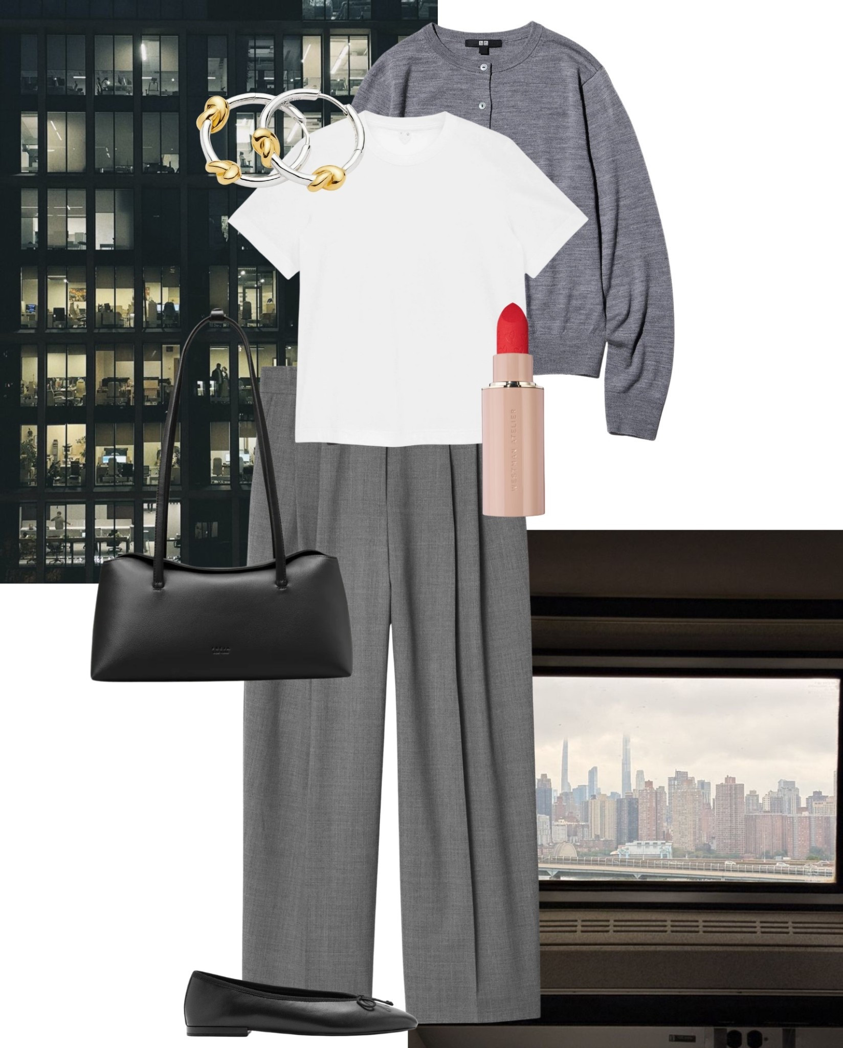 Workwear inspiration | office inspiration | grey trousers | grey cardigan | black ballet pumps | white t shirt 

#LTKworkwear #LTKwinter #LTKuk