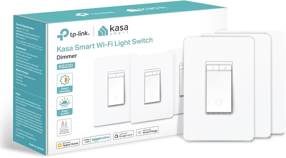 Kasa Apple HomeKit Smart Dimmer Switch KS220P3, Single Pole, Neutral Wire Required,2.4GHz Wi-Fi L... | Amazon (US)