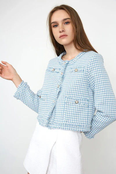 Dottie Light Blue Button-Up Jacket | J.ING