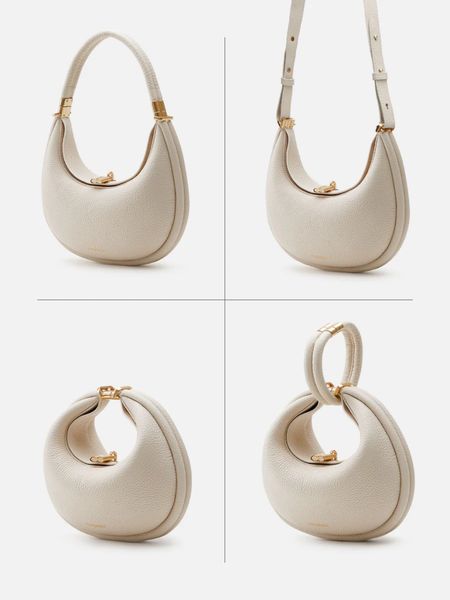 Sogmont white leather handbag , cross body bag , white leather purse 