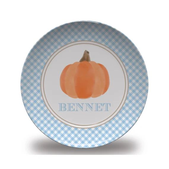 Children's Personalized Thanksgiving Pumpkin Plate  - Etsy | Etsy (US)