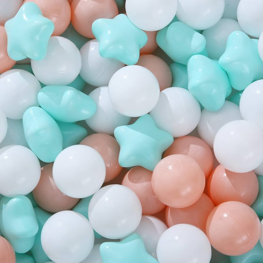 Amazon.com: Realhaha Ball Pit Balls Stars, Play Ball Crush Proof Soft Plastic Balls for Toddlers ... | Amazon (US)