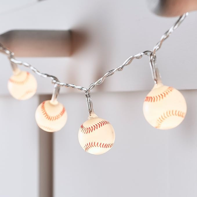 Lights4fun, Inc. 20 Mini Baseball Battery Operated Indoor LED Fairy String Lights | Amazon (US)