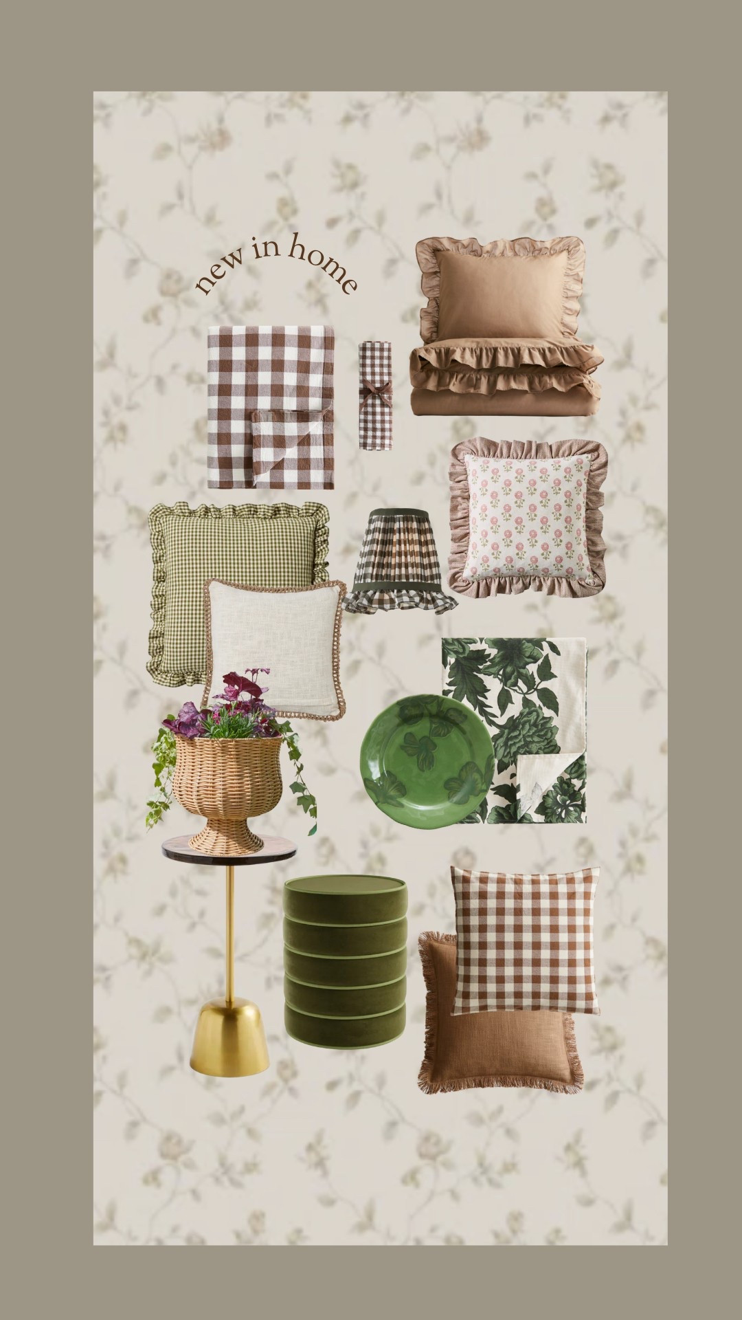 New in home finds for a spring refresh with touches of green & brown gingham 

#LTKhome #LTKspring