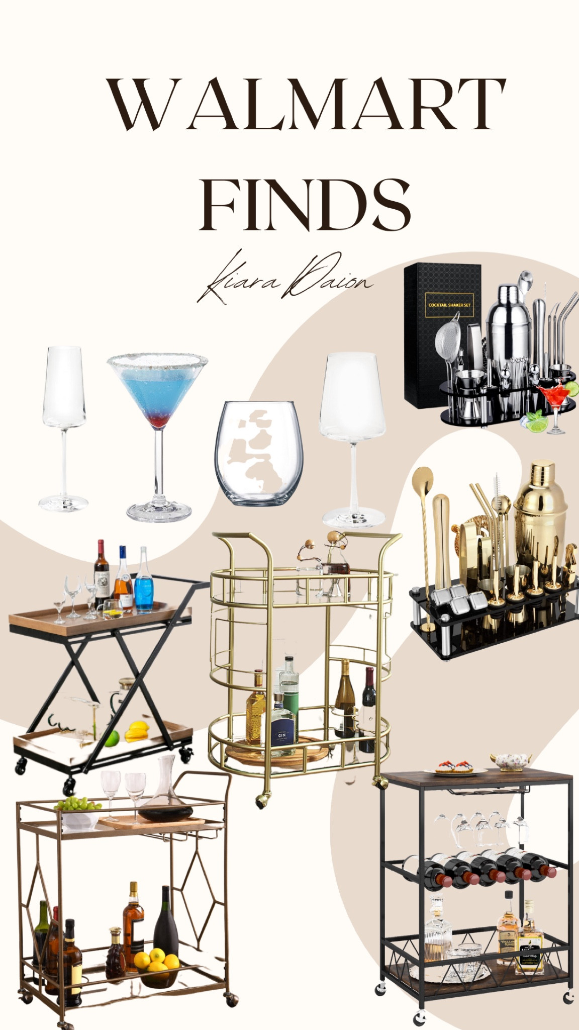 Bar cart, bartender kit, and more from Walmart 

#LTKhome #LTKFind