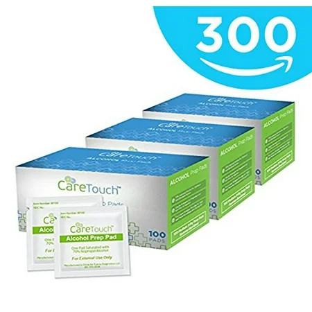 Care Touch Sterile Alcohol Prep Pads, Medium 2-Ply - 300 Alcohol Wipes | Walmart (US)