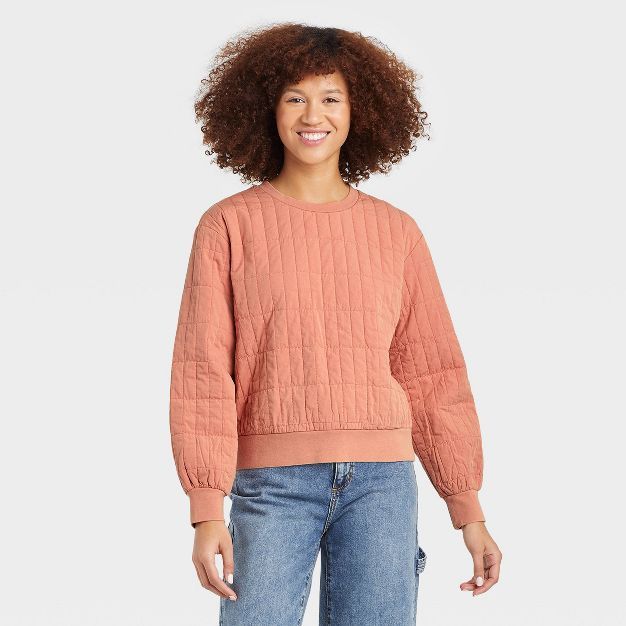 Women's Quilted Pullover Sweatshirt - Universal Thread™ | Target