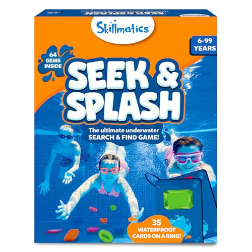 Skillmatics Pool Toys - Seek & Splash, Search & Find Water Game, Swimming Pool Dive Toy for Kids, Summer Fun & Gifts for Boys & Girls Ages 6, 7, 8, 9, 10, 11 & Up, Includes 64 Colorful Gems | Amazon (US)