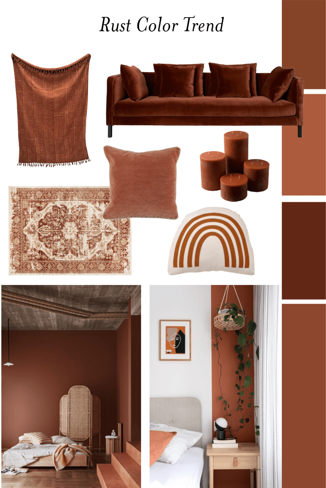 Growing tired of minimalist color schemes and feeling ready to spice up your designs with some warm and cozy shades? Well, you are not alone! Rust seems to be raising in popularity rapidly these last few months and is now popping up everywhere from fashion to interior design.

#LTKhome #LTKstyletip