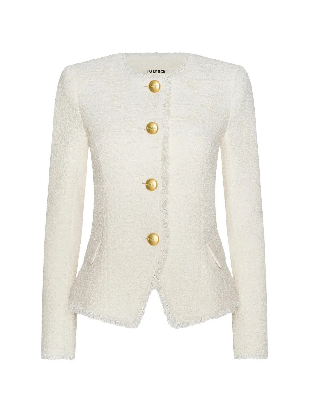 L'Agence Nerina tweed jacket - Neutrals | Farfetch Global