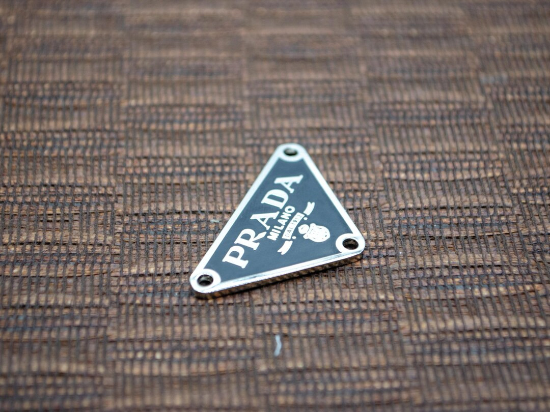 Vintage Prada Triangle Shape Badge . 22 Mm/ 0.85 In. 2 Colours - Etsy | Etsy (US)