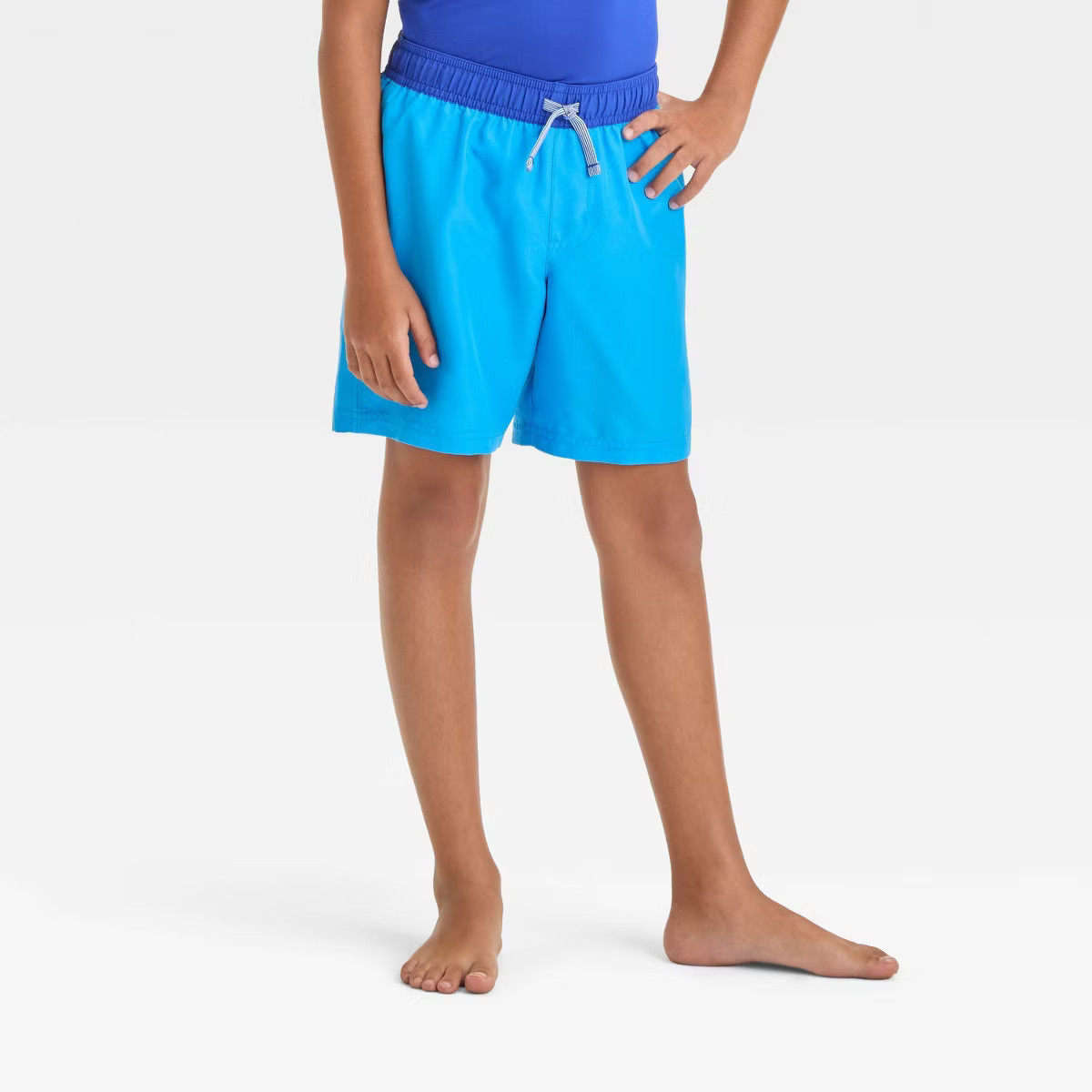 Boys' Colorblock Swim Shorts - Cat & Jack™ Blue M | Target