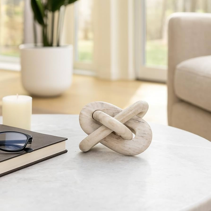 Decorative Marble Knot Statue - Home Decor Accent Figurine or Ornament - Perfect for Bathroom, Of... | Amazon (US)