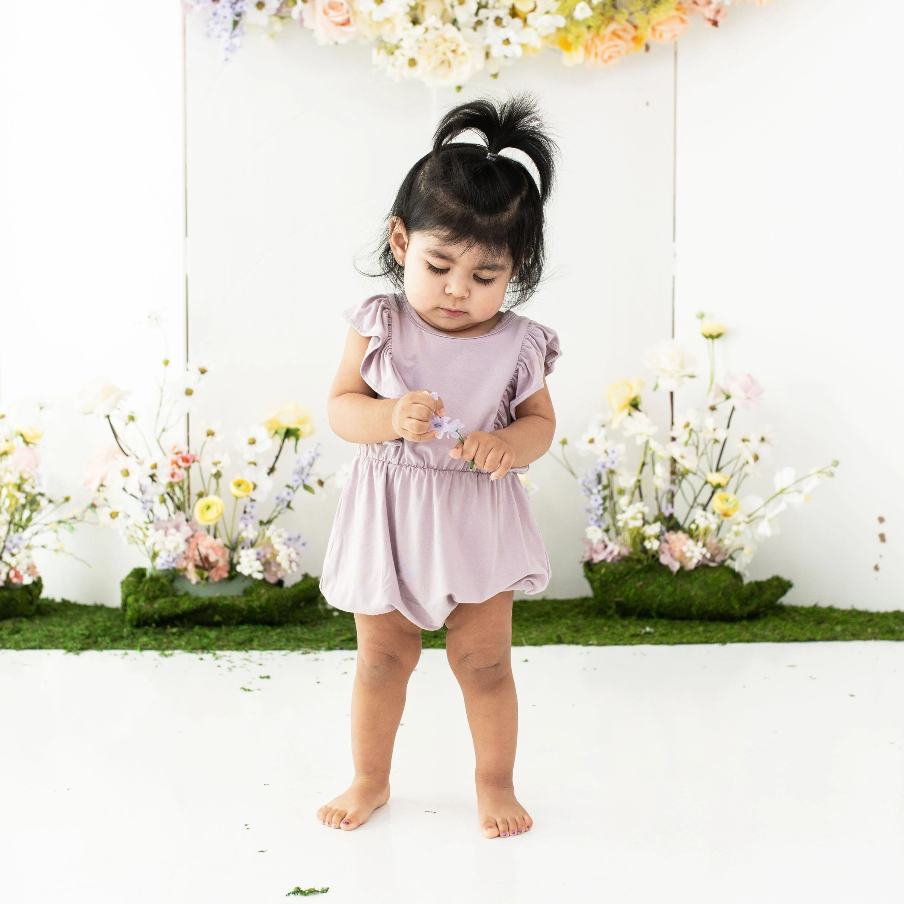 Bubble Romper in Wisteria | Kyte BABY
