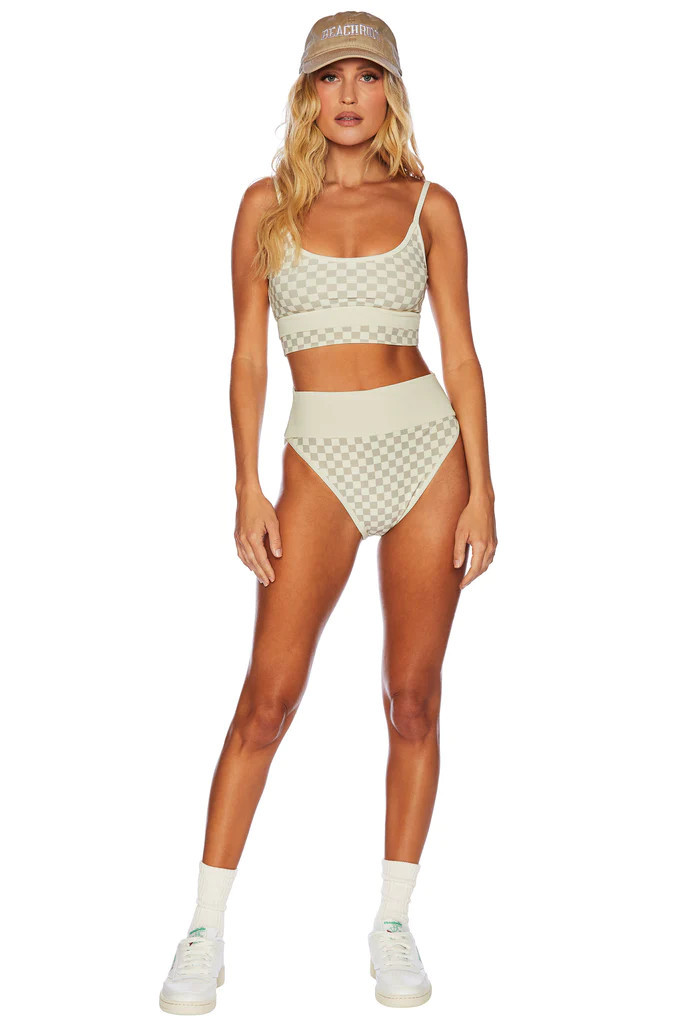 Emmy Bottom Tan Checkered | Beach Riot
