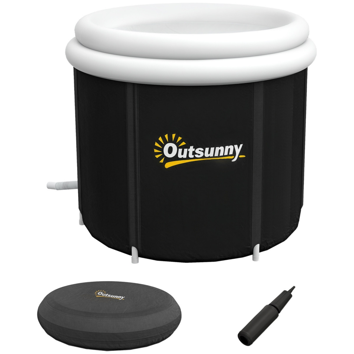 Outsunny Portable Cold Plunge Tub, Ice Bath Tub with Thermo Lid, Dark - Black | Macy's