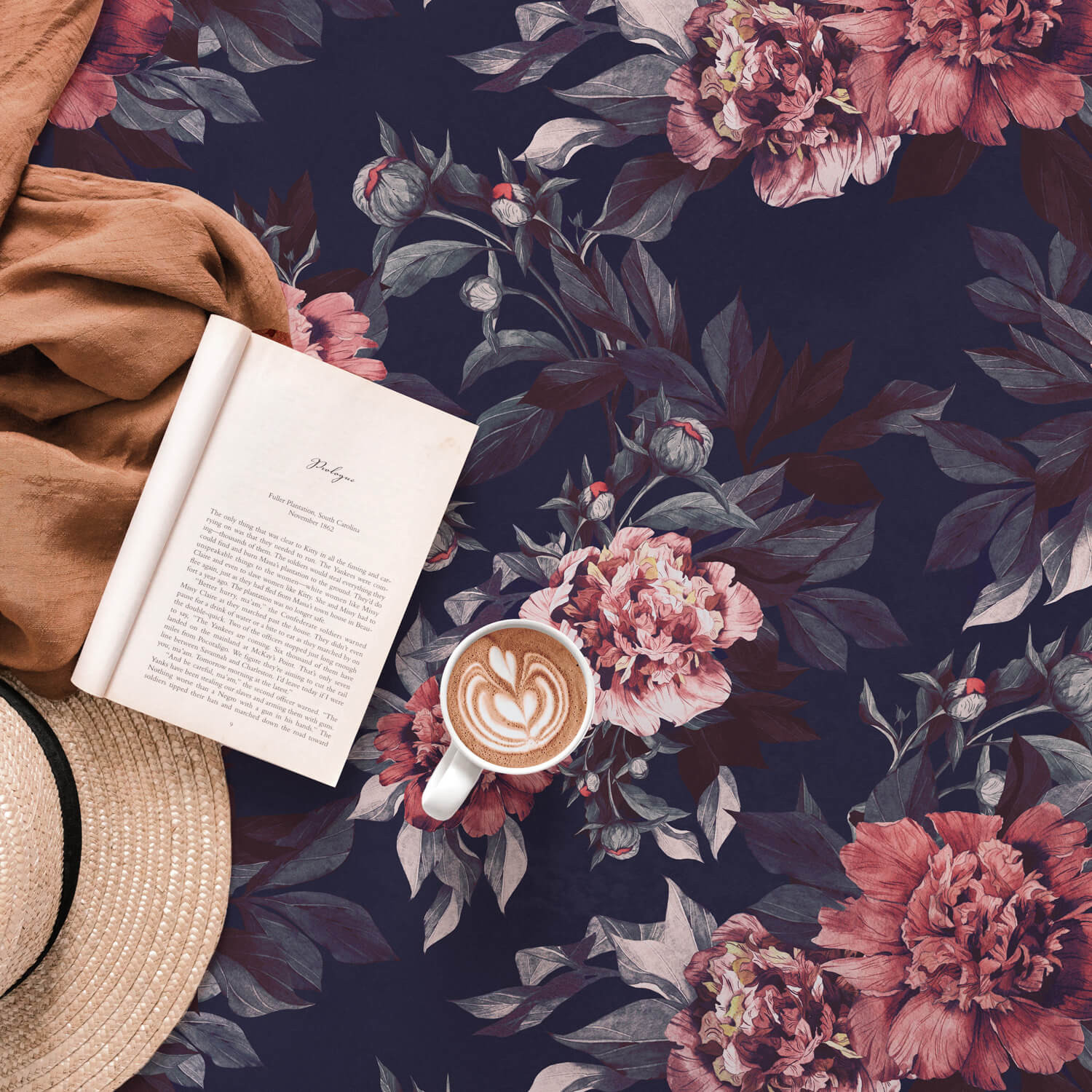 Autumnal blossoms removable wallpaper | Livettes Wallpaper