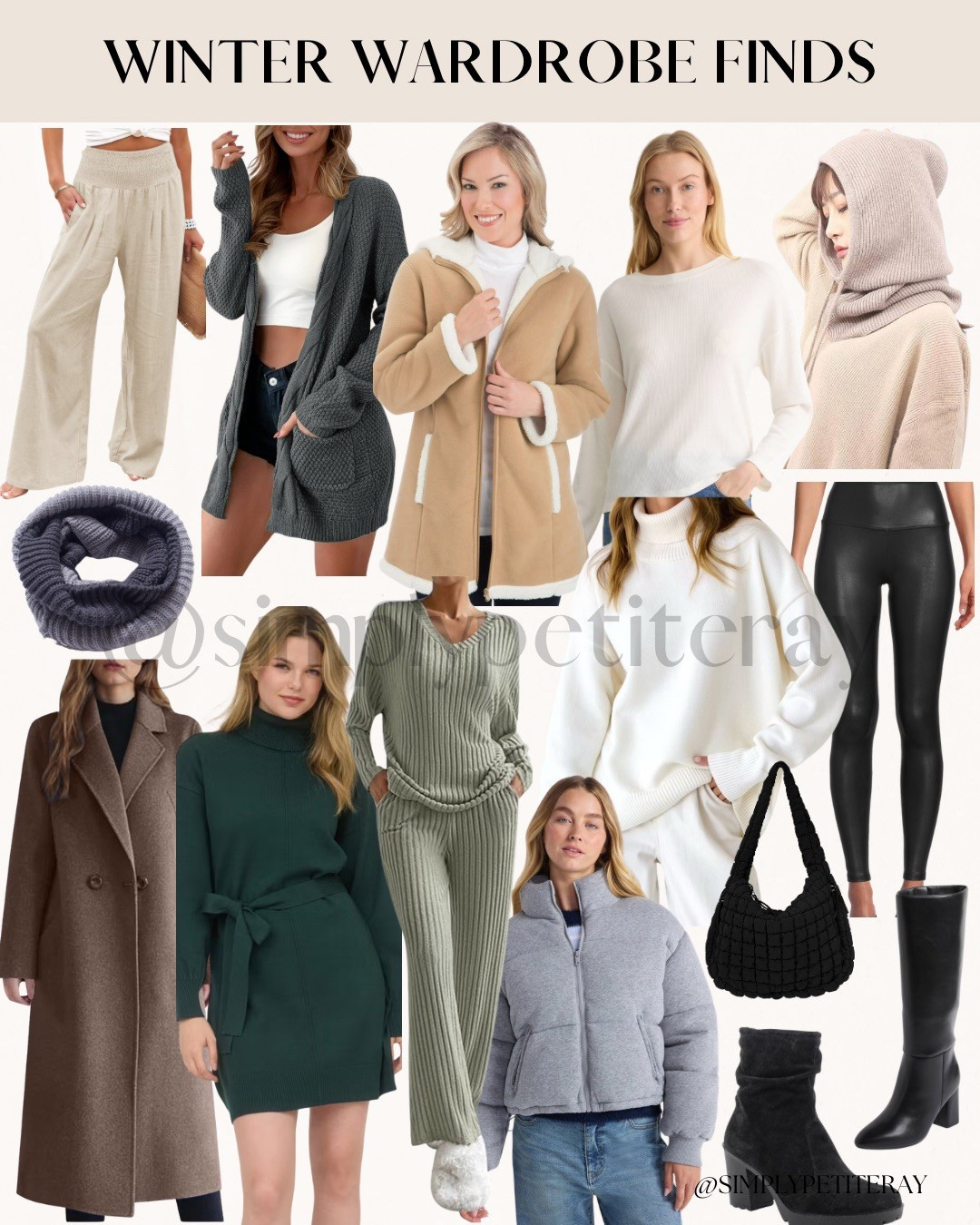 ❄️ WINTER Wardrobe Finds: Chic, Warm, & Stylish!

Upgrade your cold-weather closet with this collection of must-have winter layers and statement pieces! 🧣

We are obsessed with the versatility of the cozy layers, like the oversized, dark gray chunky knit cardigan and the tan sherpa-lined utility jacket. Stay warm in style with the long, tailored brown double-breasted coat or the quilted gray cropped puffer jacket. For dresses, the dark green belted turtleneck sweater dress is perfectly chic, and for separates, pair the faux leather leggings with the slouchy white turtleneck sweater. Finish your look with the essential black tall boots or the short suede ankle boots and a chic quilted hobo bag!

Shop these winter staples for a cozy and stylish season! ✨

#WinterFashion
#WinterWardrobe
#Knitwear
#SweaterWeather
#LongCoat
#PufferJacket
#SherpaJacket
#Turtleneck
#SweaterDress
#FauxLeather
#LeatherLeggings
#WinterBoots
#AnkleBoots
#HoboBag
#WinterStyle
#OOTD
#StylingInspo

#LTKFindsUnder50 #LTKFindsUnder100 #LTKSeasonal