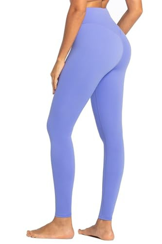 Sunzel Nunaked Workout Leggings for Women, Tummy Control Compression Workout Gym Yoga Pants, High Waist & No Front Seam Periwinkle Small 26" | Amazon (US)