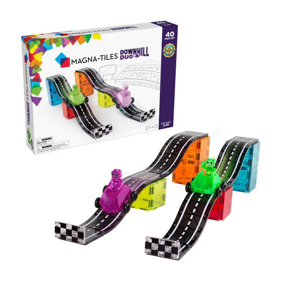 MAGNA-TILES Downhill Duo: Magnetic Building Sets for Creative Thinking & STEM Learning, 40 Pieces | Target