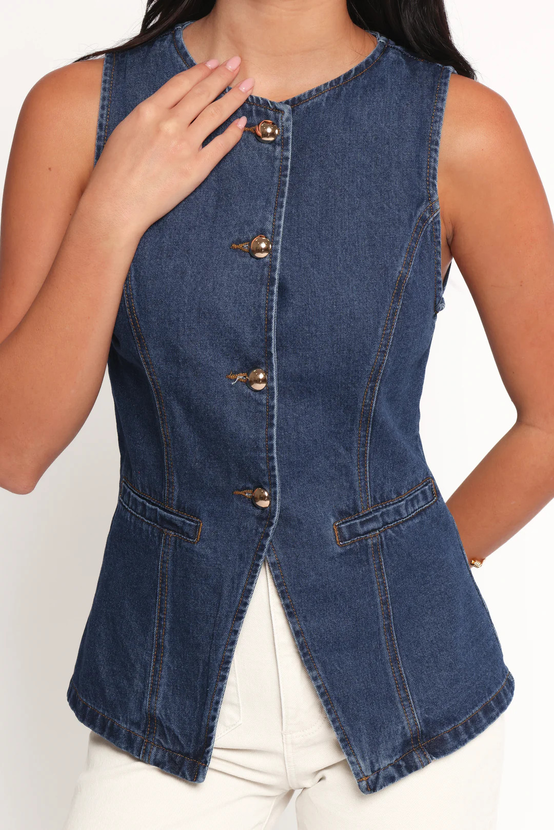 Nessa Denim Vest - Blue | Petal & Pup (US)