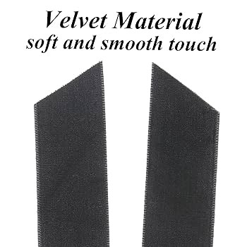 12Pcs Black Velvet Ribbon Bows Halloween Tree Decorations,5in x 10in Christmas Ornaments for Tree... | Amazon (US)