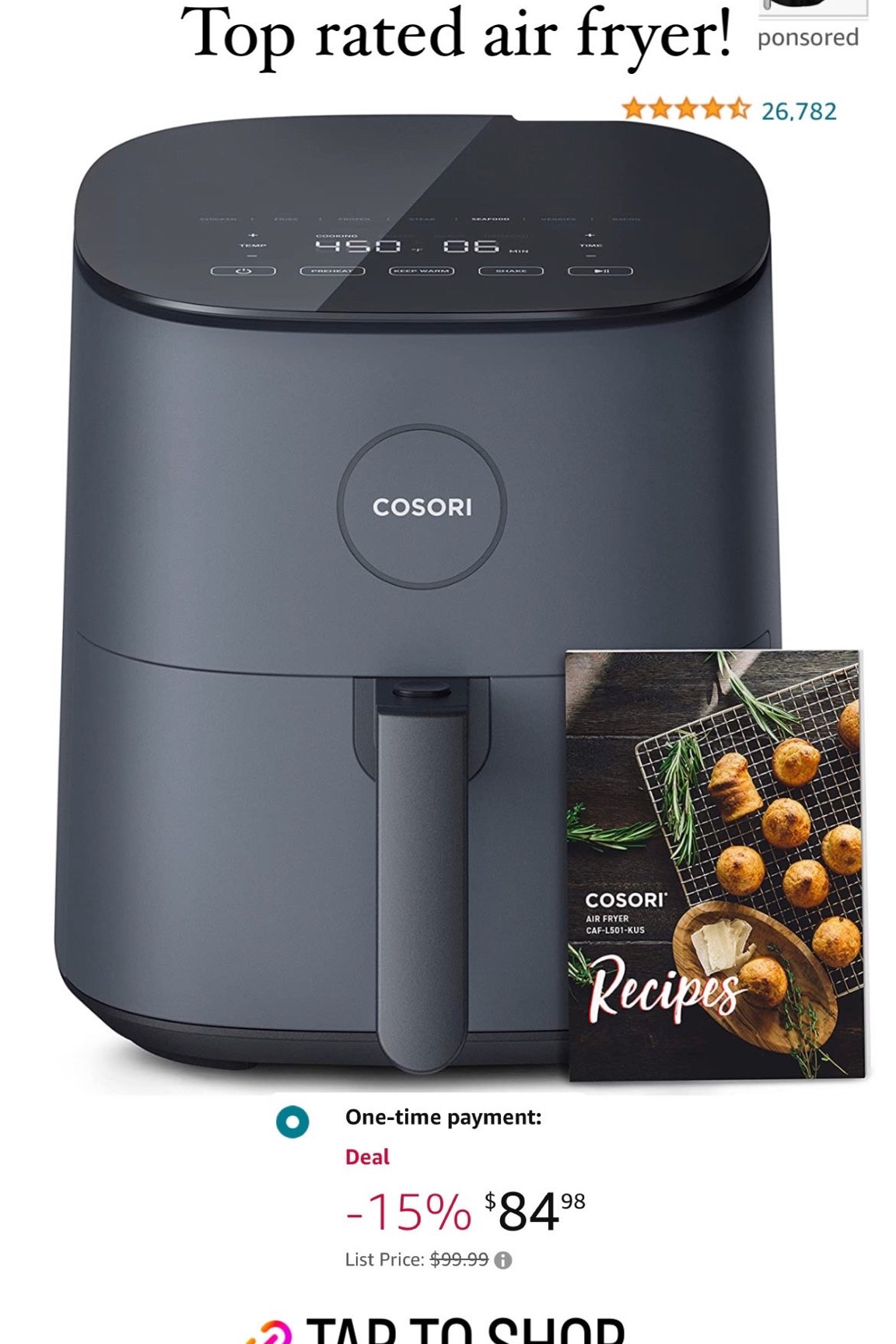 Top rated air fryer on sale on Amazon! 

#LTKsalealert #LTKhome #LTKHoliday