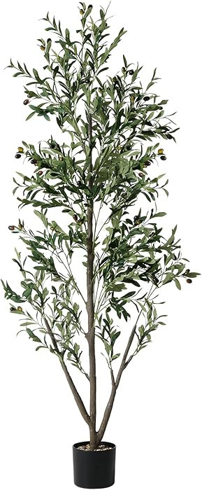 Olive Trees Artificial Indoor, 5FT Tall Faux Olive Tree with Lights Moss and Planter, Artificial ... | Amazon (US)