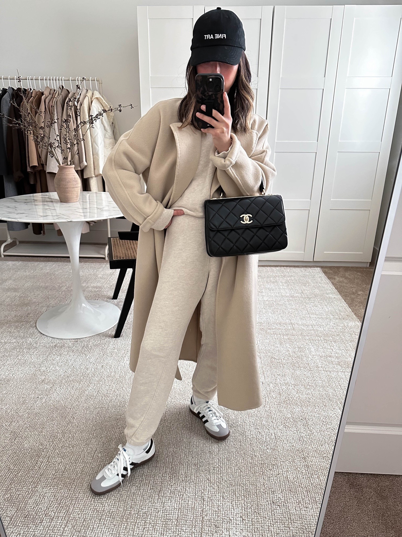 Mom outfit ideas. Athleisure outfits. Best sweat suits. How to style adidas Samba sneakers. This sweatsuit is my favorite. I have it in all the colors. Quality is great and for us amazing for petites. 

Coat - Gentle Herd xs on sale!
Sweatshirt - Jenni Kayne small
Sweatpants - Jenni Kayne xs
Sneakers - Adidas 4.5 men’s. 
Hat - Outsider Supply 
Bag - Chanel trendy cc small

Petite style, tonal style, neutral outfit, capsule wardrobe, minimal Style, street style outfits, jenni Kayne sweatsuit, sweatsuits, adidas sambas, gentle herd coat, petite beige coat, affordable wool coat. 



#LTKsalealert #LTKshoecrush #LTKstyletip