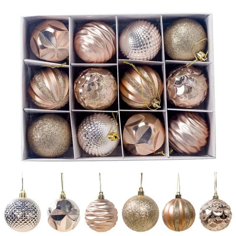 12 PCS Luxury Christmas Shatterproof Christmas Balls Christmas Ornaments Household Hanging Decora... | Walmart (US)