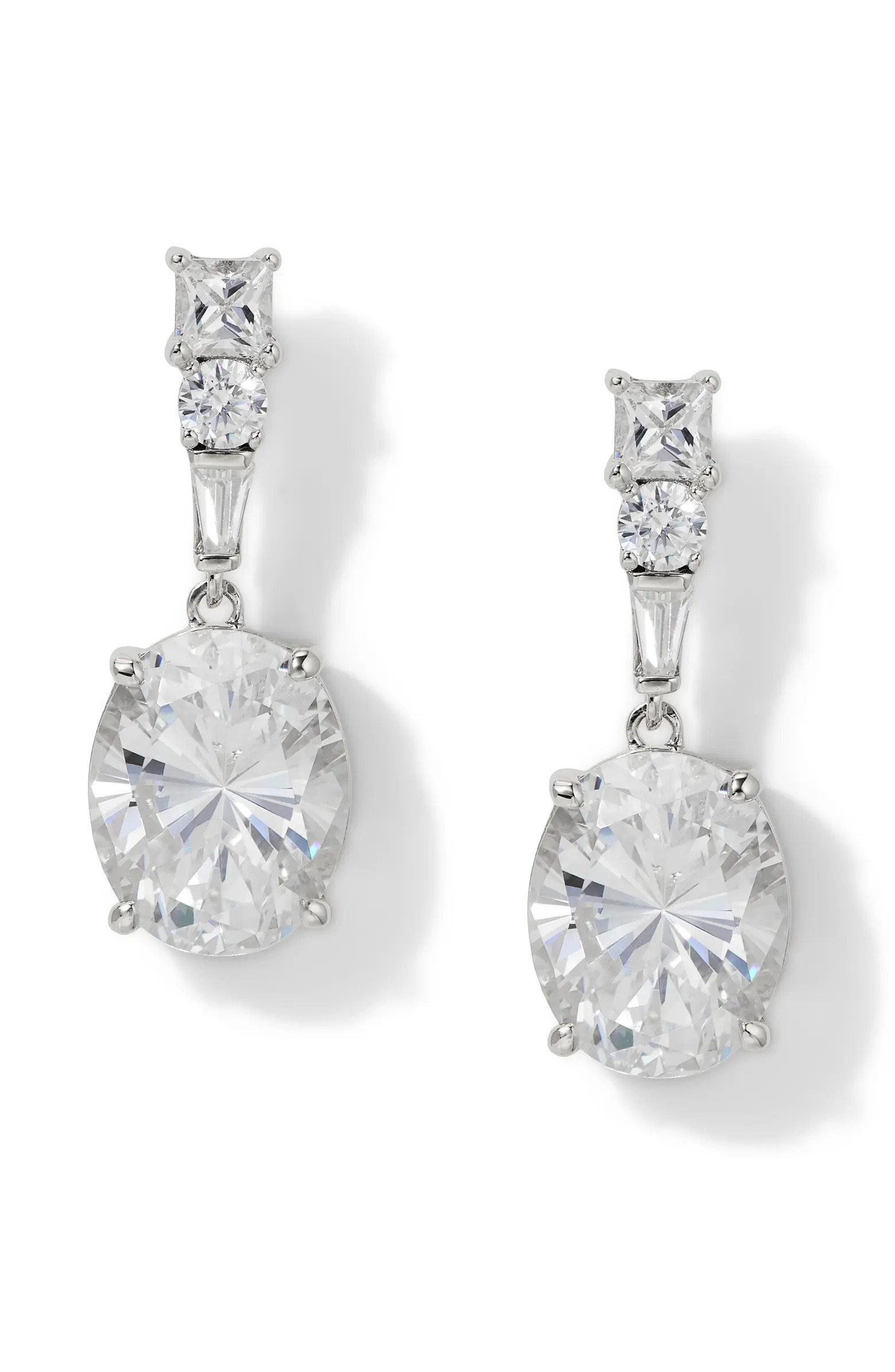 Nadri Delphine Oval Cubic Zirconia Drop Earrings | Nordstrom | Nordstrom