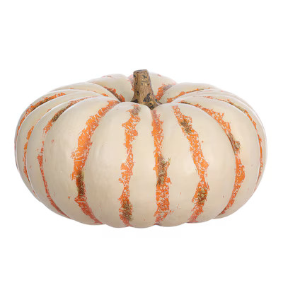 Holiday Living Orange and White Foam Pumpkin | Lowe's