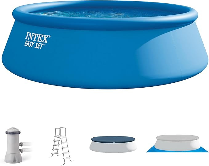 INTEX Easy Set 15 ft x 48in Above Ground Pool Set, Round Inflatable Swimming Pool with 1000 GPH C... | Amazon (US)