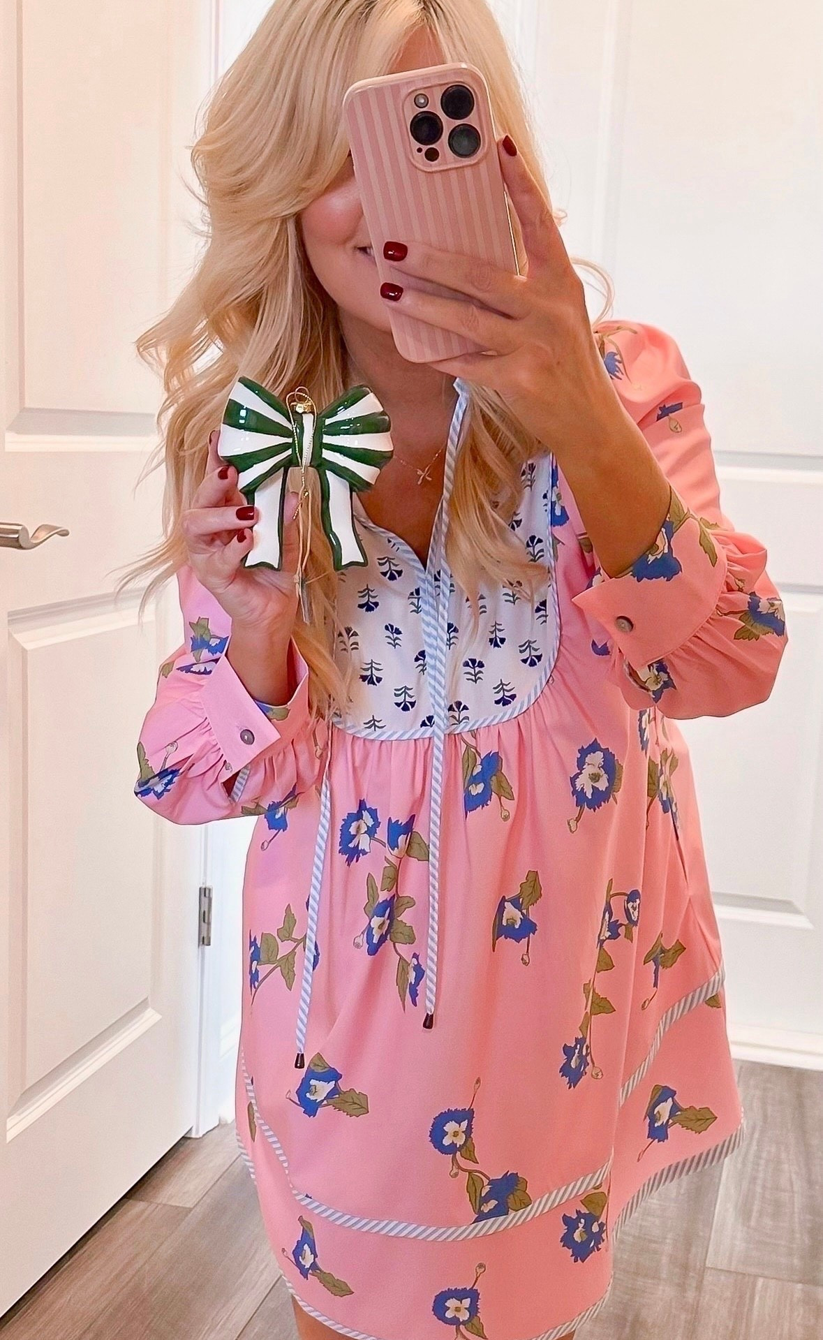 I have totally forgot to share my floral dress.  A comfy cute one! Has pockets! Doesn’t wrinkle! Comes in a ton more colors!

Wore it to shop for Walmart Christmas ornaments! Look at the size of the bow ornament 😍 

Fall Outfits Women. Fall Dresses. Christmas Tree. Christmas Tree Ornament. Trim the Tree. Deck the Halls. Christmas Decorations. Traditional Christmas.

#LTKSeasonal #LTKootd #LTKHome