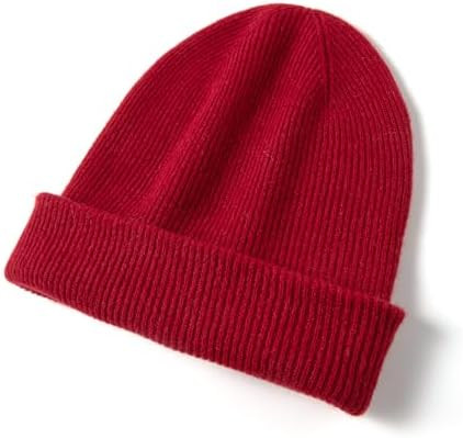 100% Pure Cashmere Double-Layered Beanie Hat for Women & Men, Winter Warm Soft Unisex Ribbed Skul... | Amazon (US)