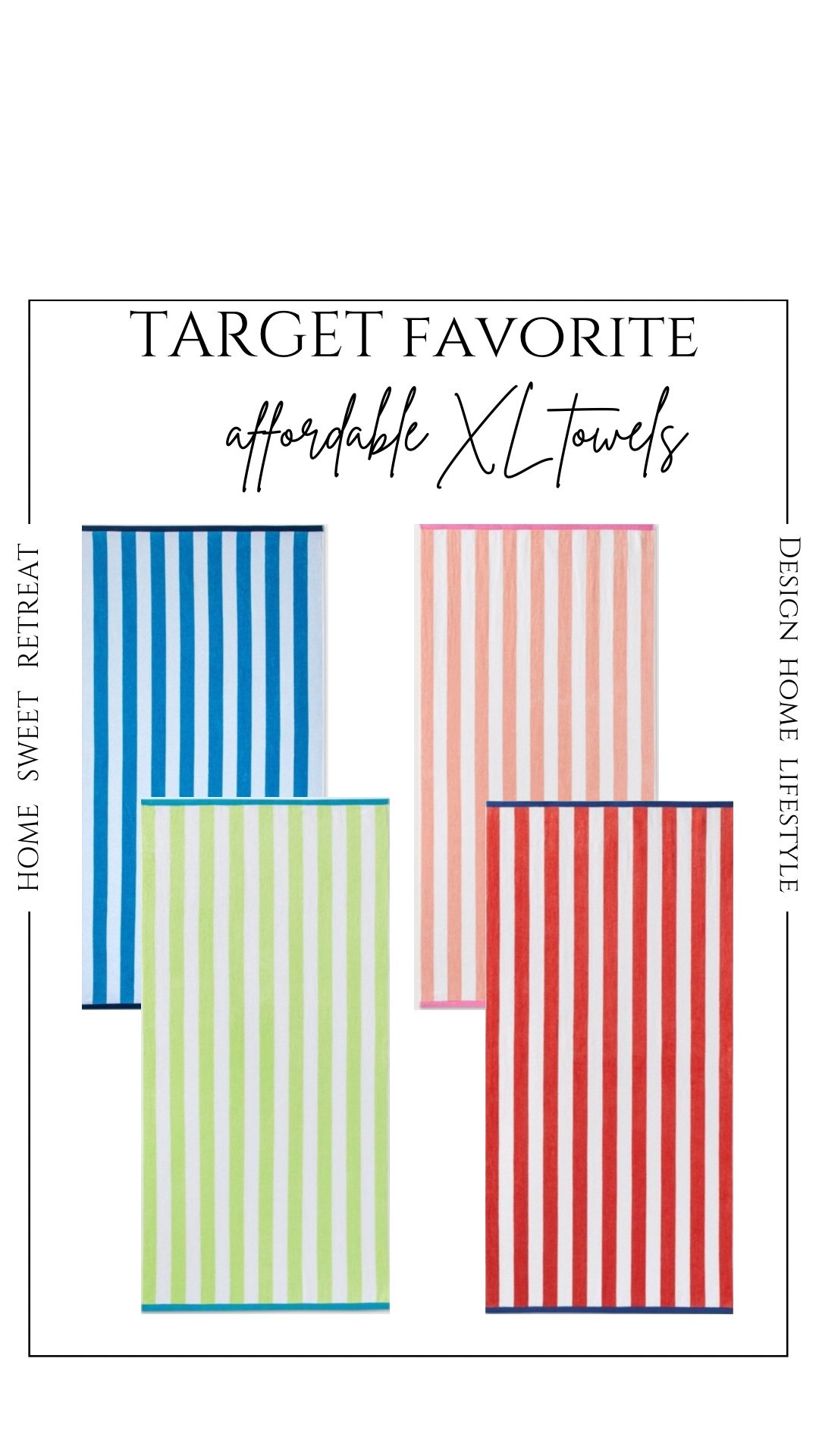 These are the softest, largest beach towels from Target! If you need new or bigger towels, I highly recommend these  

#LTKHome #LTKSummerEdit #LTKSeasonal