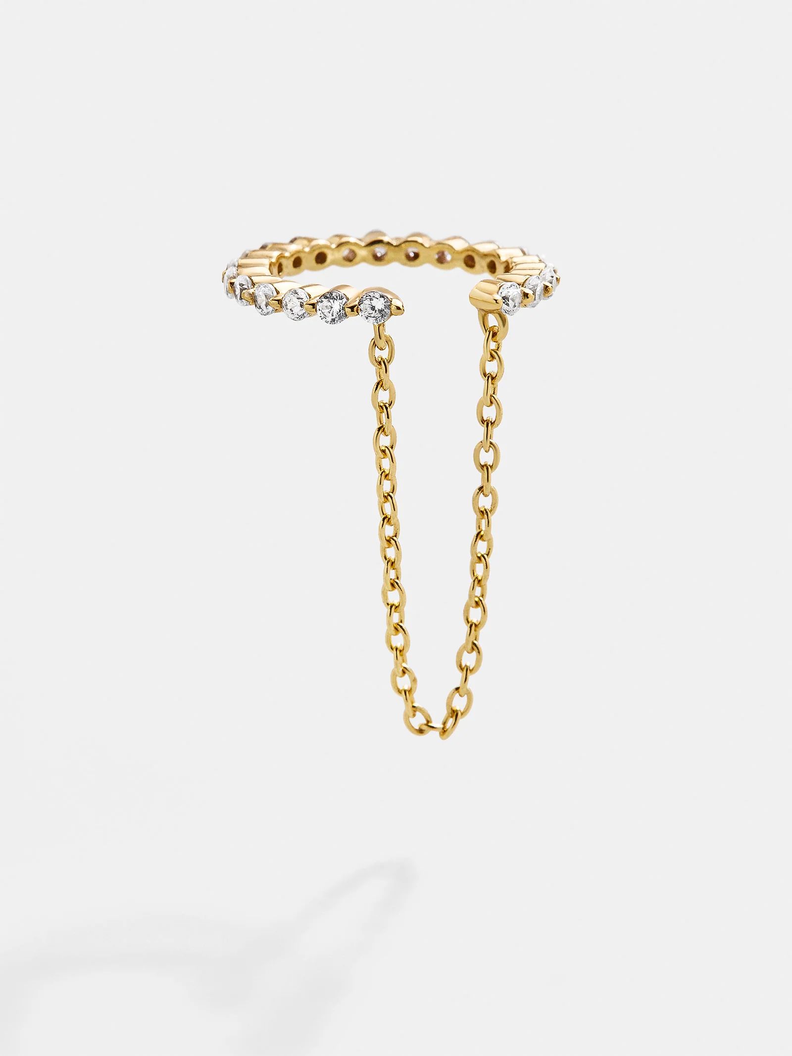 Kate 18K Gold Ear Cuff - Clear/Gold | BaubleBar (US)