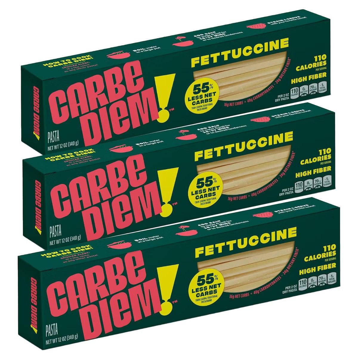 Carbe Diem Foods Fettuccine 3 Pack | Target