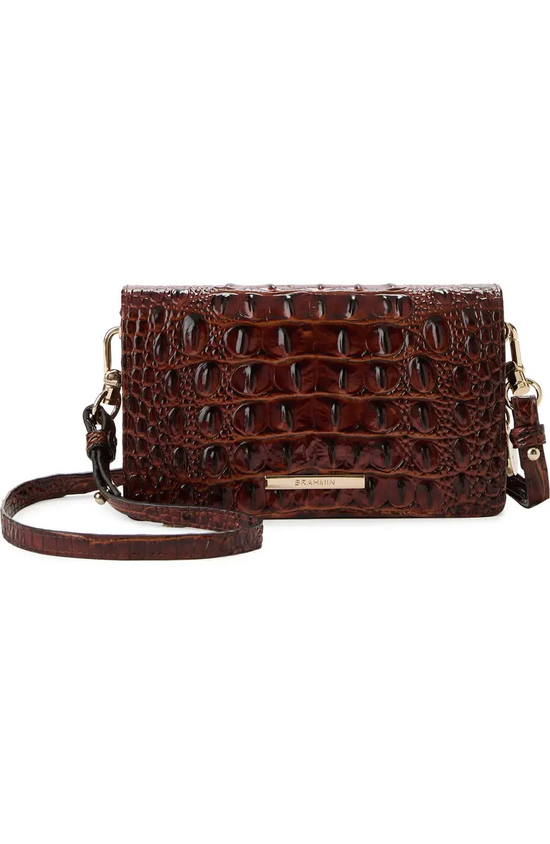 Minuette Croc Embossed Leather Crossbody Bag | Nordstrom