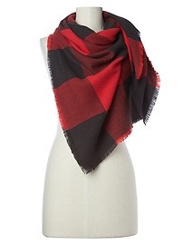 Cozy oversized buffalo scarf | Gap US