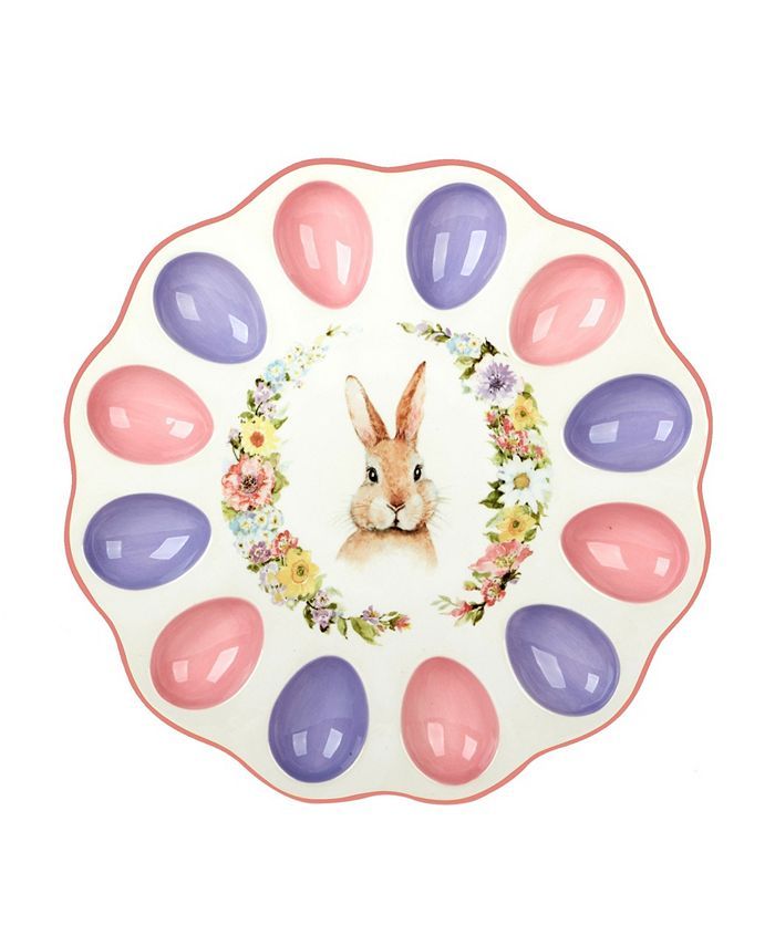 Easter Garden 3D Deviled 12.25" Egg Plate | Macys (US)
