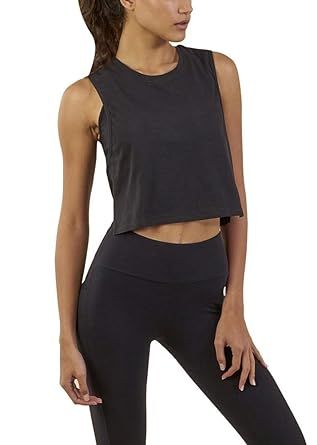 Bestisun Womens Mesh Workout Crop Tank Tops Yoga Exercise Shirts Gym Fitness Activewear | Amazon (US)