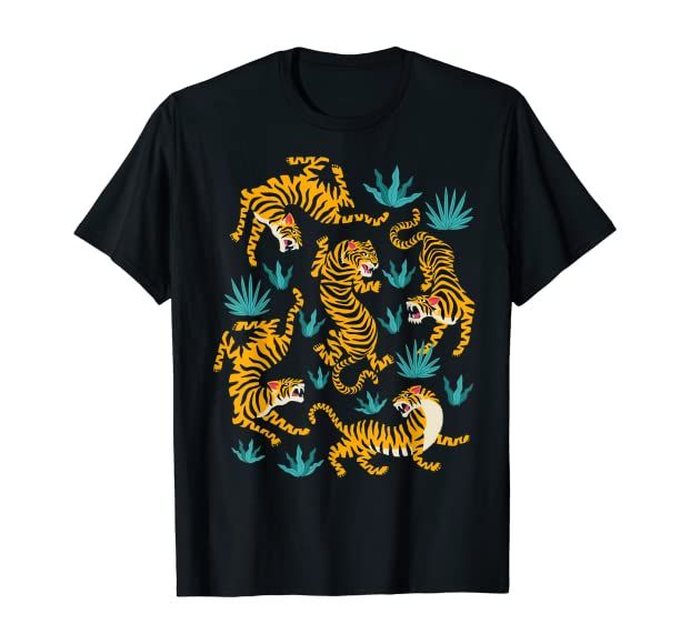 Dancing Tiger Cartoon Graphic T-Shirt | Amazon (US)