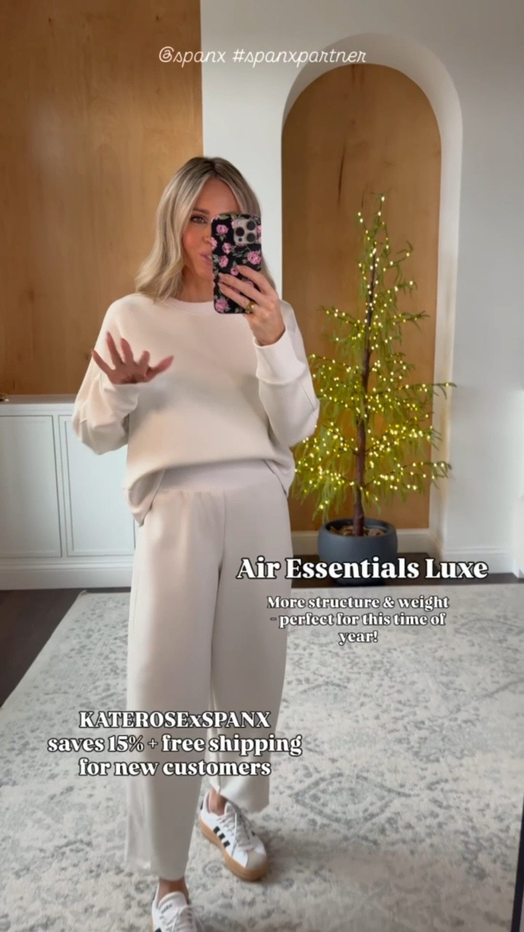 @spanx new arrivals! Use code KATEROSExSPANX to save 15% plus free shipping for new customers 

Gorgeous new air essentials luxe collection - comes in multiple colors and styles. Wearing crewneck sweatshirt (sized up to small) and barrel sweatpants (xs petite)

Air essentials luxe cardigan is such a nice gift - perfect for travel or an elevated casual outfit. 4 colors - wearing size small

Booty boost luminara leghjngs - beautiful sheen detail - grab the matching tank for an elevated workout set! Comes in full length or 7/8 length. Wearing xs in both

#spanxpartner

Follow my LTK @roseykatestyle on the @shop.LTK app to view this post and get my exclusive app-only content!

#liketkit #LTKHoliday
@shop.ltk
https://liketk.it/5Gwnf 

Follow my LTK @roseykatestyle on the @shop.LTK app to view this post and get my exclusive app-only content!

#liketkit  
@shop.ltk
https://liketk.it/5H47R

Follow my LTK @roseykatestyle on the @shop.LTK app to view this post and get my exclusive app-only content!

#liketkit #LTKGiftGuide  #LTKGiftGuide 
@shop.ltk
https://liketk.it/5JdQS

#LTKGiftGuide 

Follow my LTK @roseykatestyle on the @shop.LTK app to view this post and get my exclusive app-only content!

#liketkit #LTKPetite #LTKTravel #LTKPetite #LTKOver40 #LTKSeasonal #LTKPetite #LTKPetite #LTKTravel
@shop.ltk
https://liketk.it/5K45r

#LTKTravel #LTKmomlife #LTKPetite